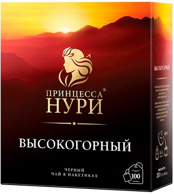 Чай Нури Высокогорный черн пакет с ярлыком 100*2г