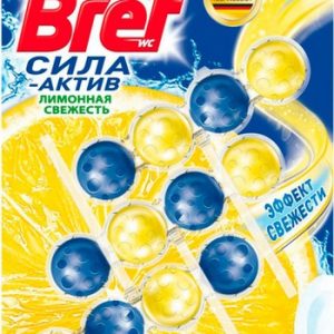 Блок д/унитаза Bref Сила Актив 4в1 Лимонная свежесть 3х50г