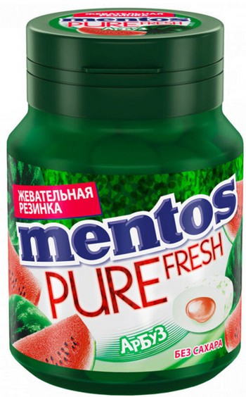 Жев.резинка Mentos арбуз банка 54г