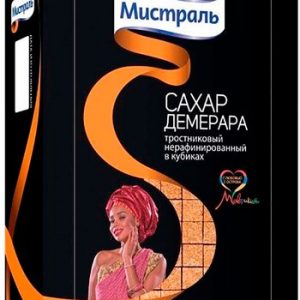 Сахар Мистраль Демерара тростниковый кубики нераф. к/у 500г