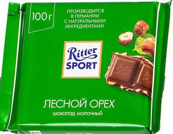 Шоколад Ritter Sport молочный с лесн орехом 100г