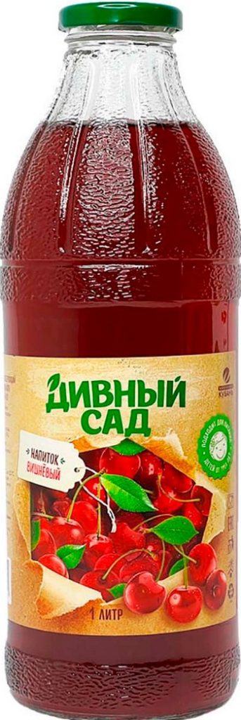 Напиток Дивный сад сокосодержащий вишневый ст/б 1л
