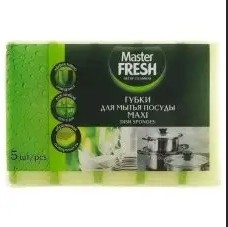 Губка д/посуды Master Fresh Maxi 5шт