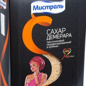 Сахар Мистраль Демерара кусковой нераф.к/у 500г