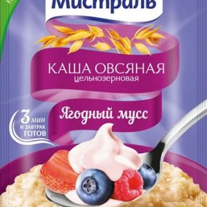 Каша Мистраль овсяная ягодный мусс 40г