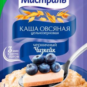 Каша Мистраль овсяная черничный чизкейк 40г