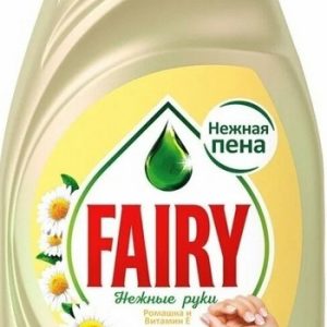 Средство д/мытья посуды Fairy нежные ручки ромашка и витамин Е пена эффект 900мл