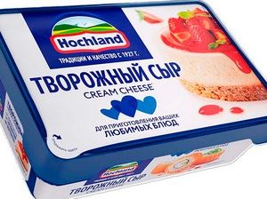 Сыр творожный Хохланд д/кулинарии 180г без змж