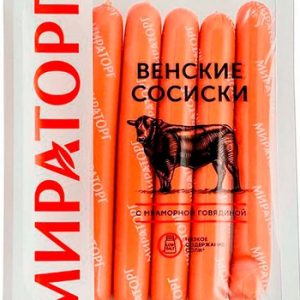 Сосиски Мираторг Венские кат.Б ц/о 350г