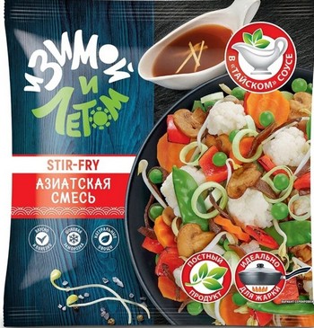 Смесь И Зимой И Летом Азиатская с грибами и соусом м/у с/м 400г