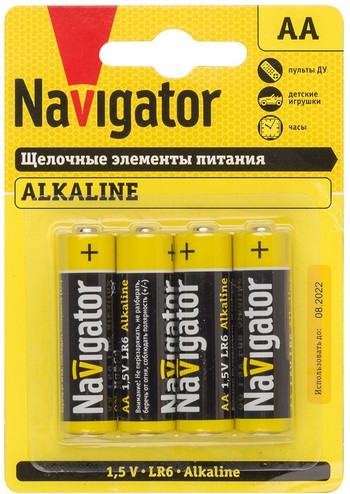 Батарейка Navigator щелочная NBT-NPE-LR6-BP4 блист 4шт