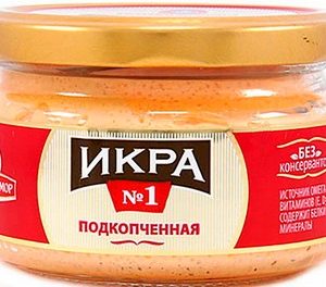 Икра мойвы Санта Бремор №1 делик подкопченая ст/б 180г