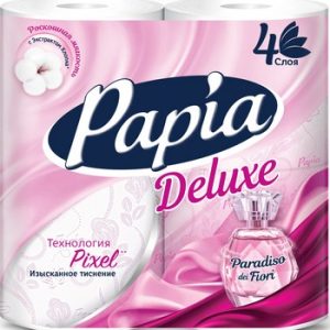 Бумага туалетная Papia Deluxe paradiso fiori 4-хсл 4шт