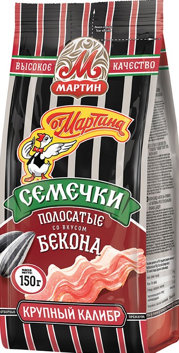 Семена подсолнечника от Мартина отборные полосатые бекон м/у 150г