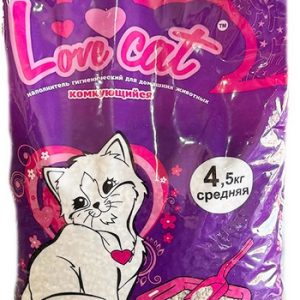 Гигиен наполнитель Love Cat комкующийся средний 4.5 кг