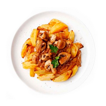 Картофель жареный с грибами вес