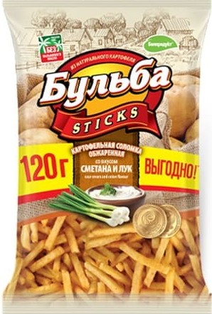 Соломка картофельная Белпродукт Бульба сметана-лук м/у 120г