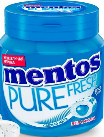 Жев.резинка Mentos свежая мята банка 100г
