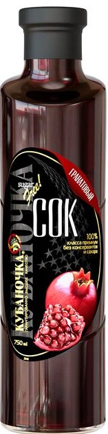 Сок Кубаночка гранатовый ст/б 0,75л