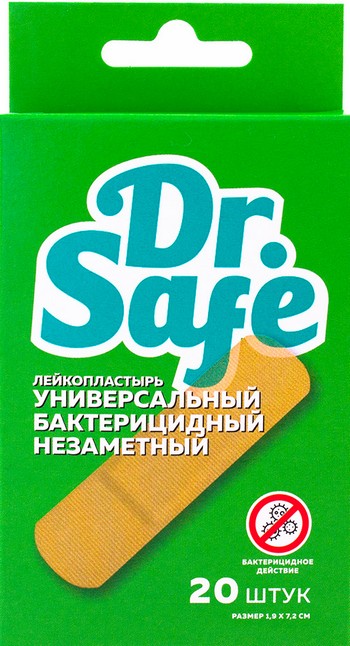 Пластырь Dr.Safe №20 1,9х7,2 незаметный