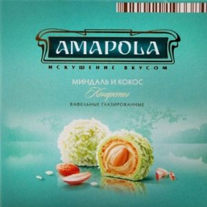 Конфеты Amapola миндаль-кокос к/у 100г