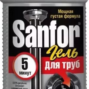 Средство д/труб Sanfor д/прочистки канализац.труб 1000мл