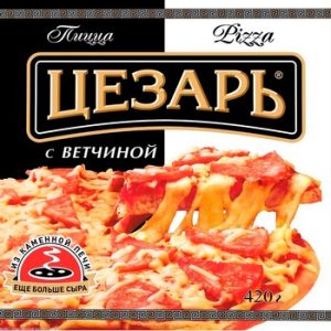 Пицца Цезарь с ветчиной с/м 420г