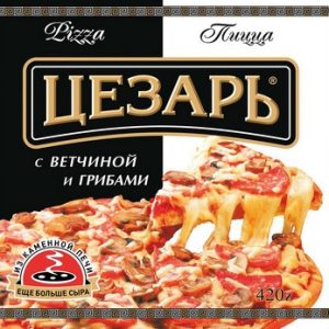 Пицца Цезарь ветчина-грибы с/м 420г