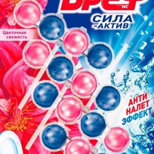 Блок д/унитаза Bref Сила Актив 4в1 цветочная свежесть 4х50г