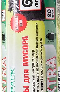 Пакеты д/мусора MirPack Extra 60л 20шт черные