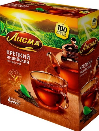 Чай Лисма Крепкий 100пак