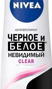 Дезодорант-спрей Nivea Клер невидимая защита Черное и Белое 150мл