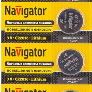 Батарейка Navigator 94 763 NBT-CR2016-BP5 1шт