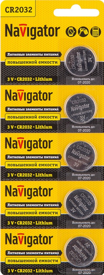Батарейка Navigator 94 765 NBT-CR2032-BP5 1шт
