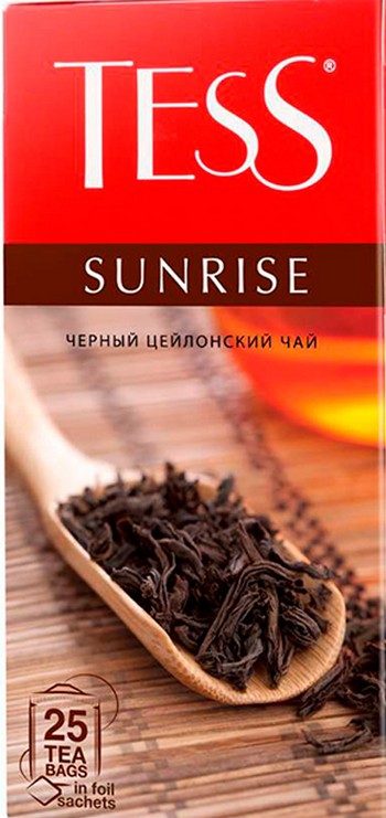 Чай Tess Sunrise черный цейлон ф/п конверт 25*1,8г