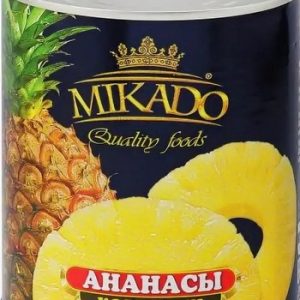 Ананасы Mikado кольца в сиропе ж/б 820г/850мл