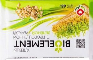 Хлебцы Биоэлемент с пророщенной зеленой гречкой 65г