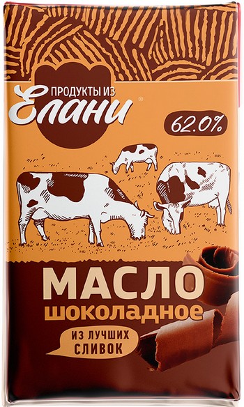 Масло Продукты из Елани шоколадное 620г без змж