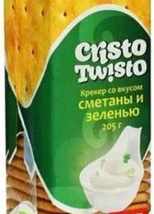 Крекер Белогорье Кристо Твисто сметана-зелень м/у 205г