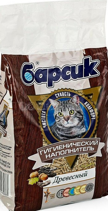 Гигиен наполнитель Барсик Древесный 4,54л