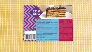Коржи Тореро вафельные прямоугольные 140г