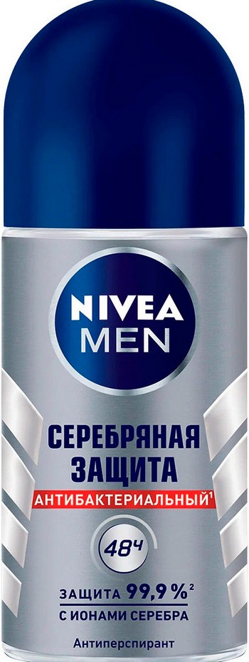 Дезодорант-ролик Nivea Men Серебряная защита 50мл