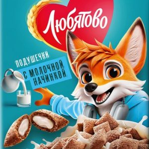 Подушечки Любятово с молочной начинкой к/у 220г