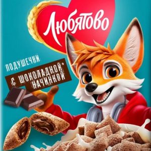 Подушечки Любятово с шоколадной начинкой д/п 220г