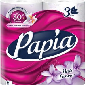 Бумага туалетная Papia Бали 3-хсл 4шт
