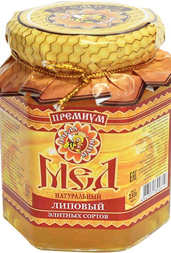 Мед Пчела Маня премиум натуральный липовый ст/б 250г