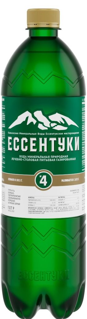 Вода Ессентуки №4 минерал лечебно-столовая газ пэт 1л