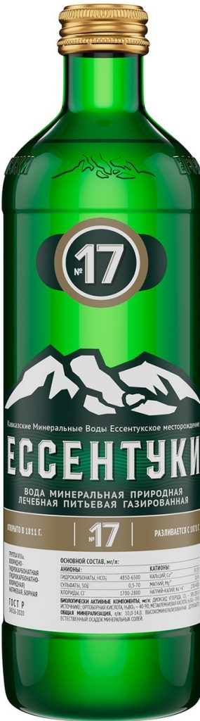 Вода Ессентуки №17 минерал лечебная газ ст/б 0,45л