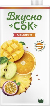 Напиток ВкусноСок сокосодержащий мультифрукт т/п 0,95л
