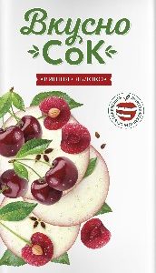 Напиток ВкусноСок сокосодержащий яблоко вишня т/п 0,95л